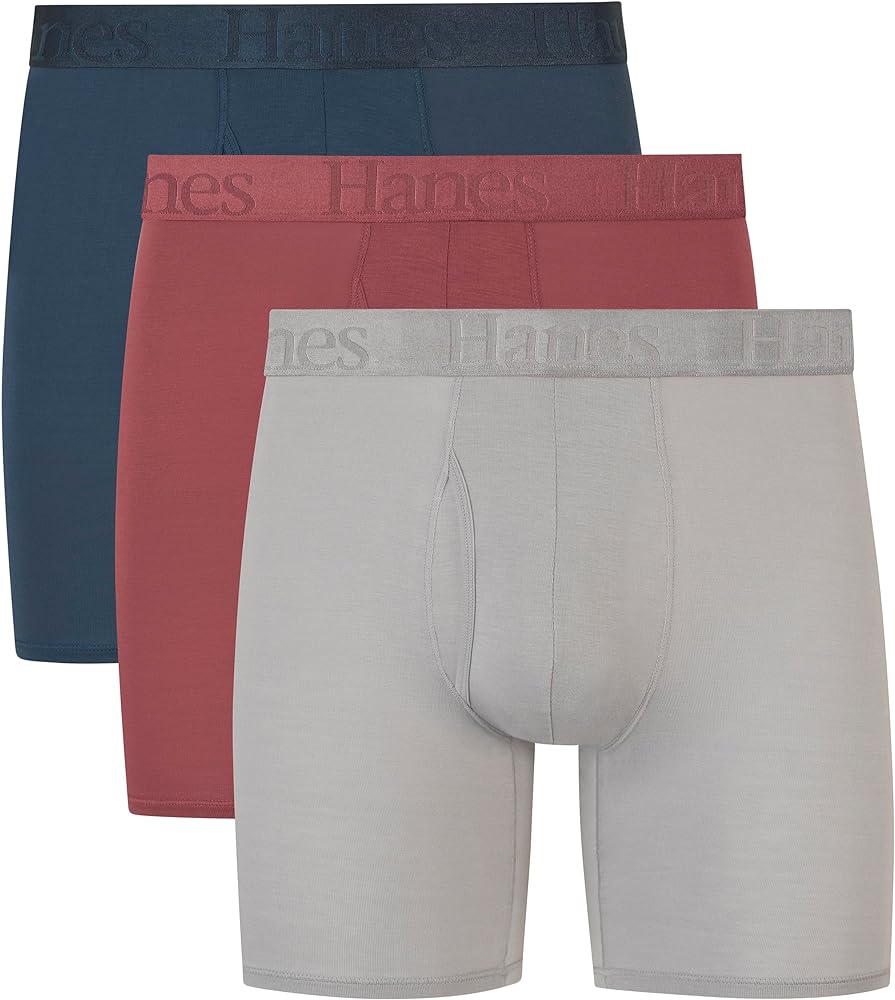 Hanes Men's Originals Supersoft Boxer Briefs & Trunks Underwear (3 Pack)