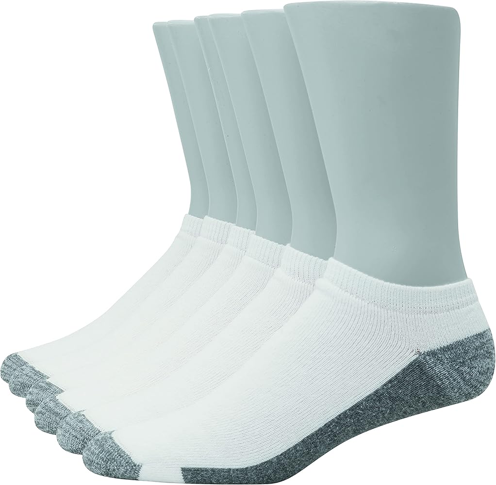 Hanes Men's Ultra Cushion FreshIQ Odor Control with Wicking Low Cut Socks, 6-Pair Pack