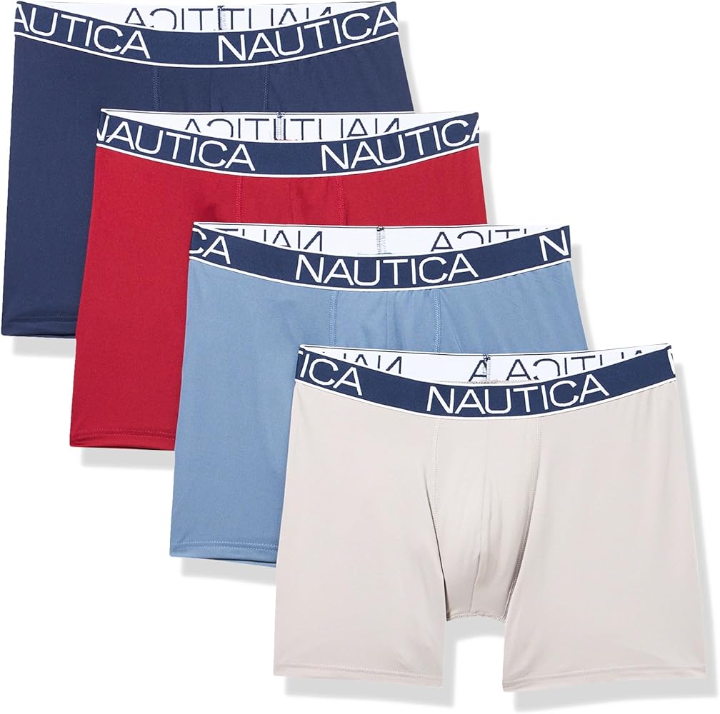 Nautica Men's 4-Pack Brushed Micro Boxer Briefs