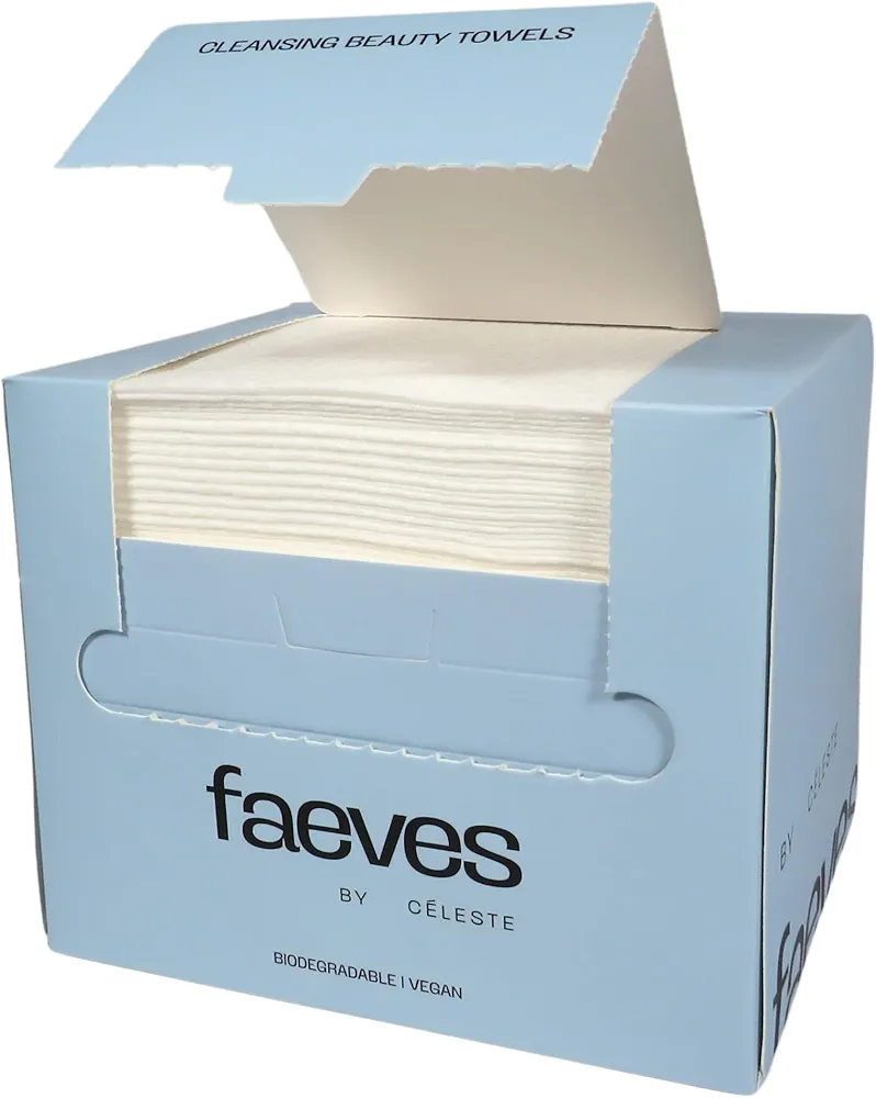 By Céleste Cleansing Beauty Towels, Disposable Face Towelette, Makeup Remover Dry Wipes, Large, Soft Face Towel, Pack of 50