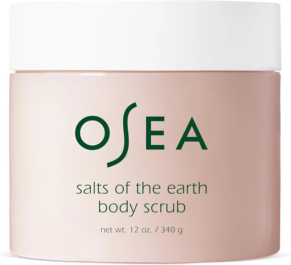 OSEA Salts of the Earth Body Scrub 12 oz - Pink Himalayan Salt Scrub - Gentle Body Exfoliation Skincare - Ideal Spa Gift for Pampering - Clean Beauty & Vegan Body Care