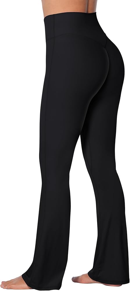 Sunzel Sunzfly Invisible Butt Scrunch Flare Leggings for Women, Mini Flared Yoga Pants with Tummy Control and High Waist