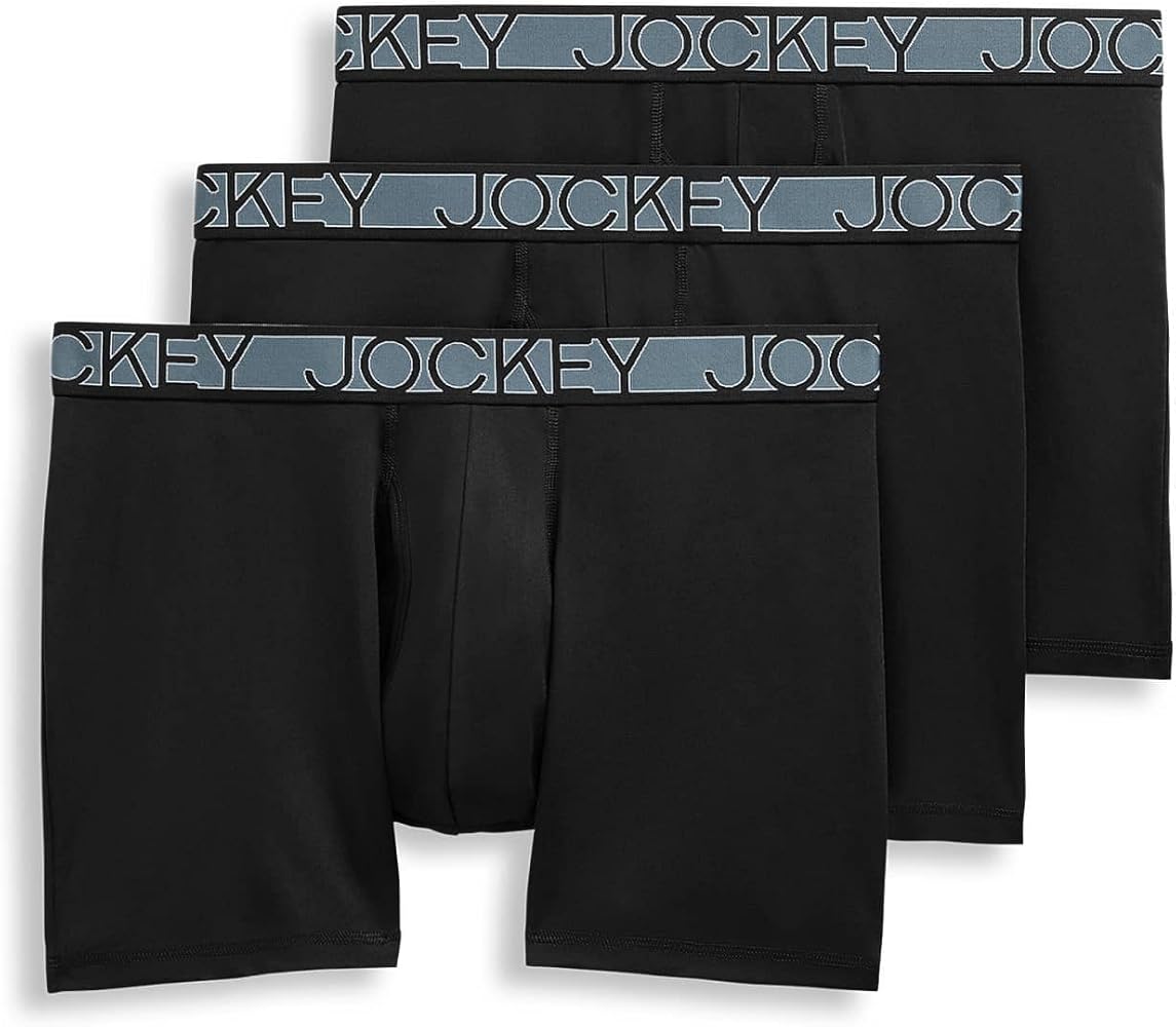 Jockey Men's Underwear Active Microfiber 5" Boxer Brief - 3 Pack