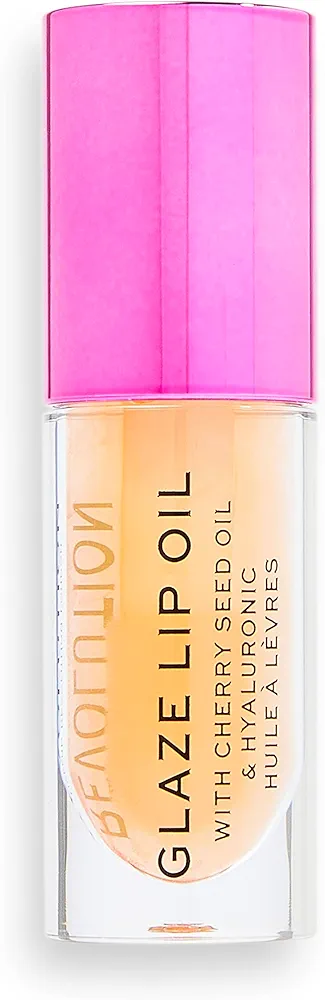 Revolution Beauty, Glaze Lip Oil, Hydrating & Nourishing Formula, Infused with Vitamin E & Hyaluronic Acid, Getaway Terracotta, 0.15 Fl. Oz.