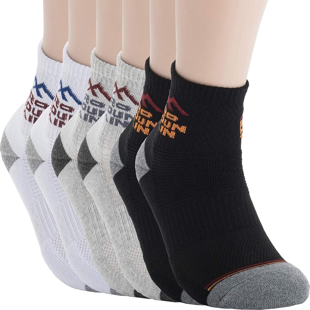 Pro Mountain Quarter Ankle Compression Athletic Cotton Mesh Hiking Socks