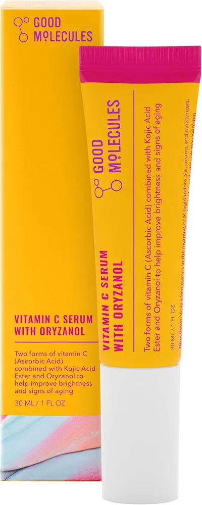 Good Molecules Vitamin C Serum with Oryzanol - Facial Serum for Firm, Youthful Skin Tone - Collagen Production, Anti-Aging, and Skin Repair