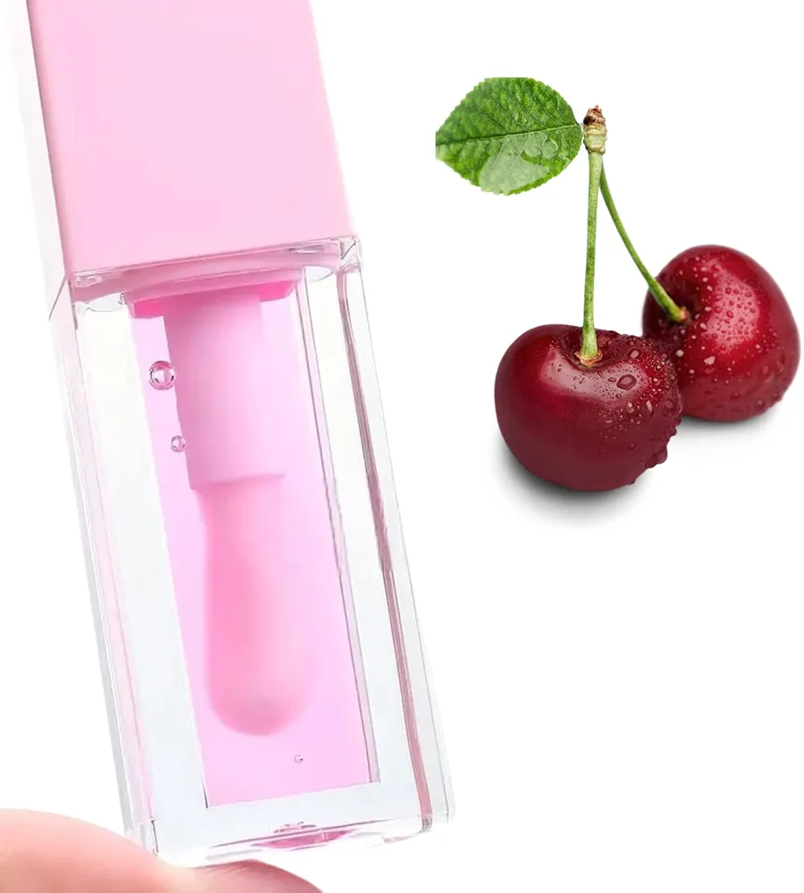 GLOW SPARK - Hydrating Lip Tint Oil with Essential Oils and Vitamins for a Hot, Natural Cherry Glow - Lip Plumper and Makeup in One