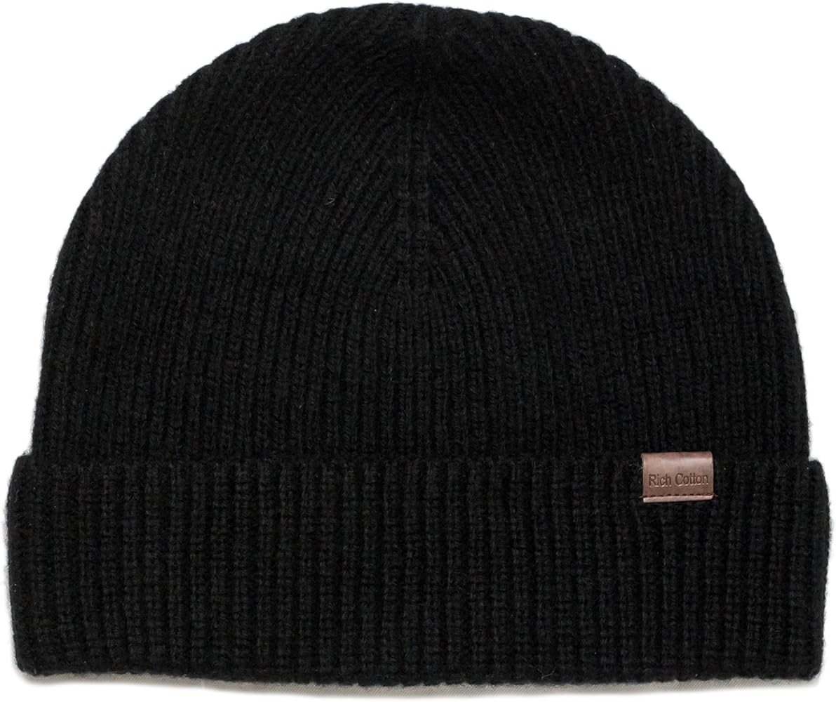 Beanie Hat Men Women Skull Cap - Unisex Knit Cuffed Beanie Winter Hat - Soft 100% Merino Wool