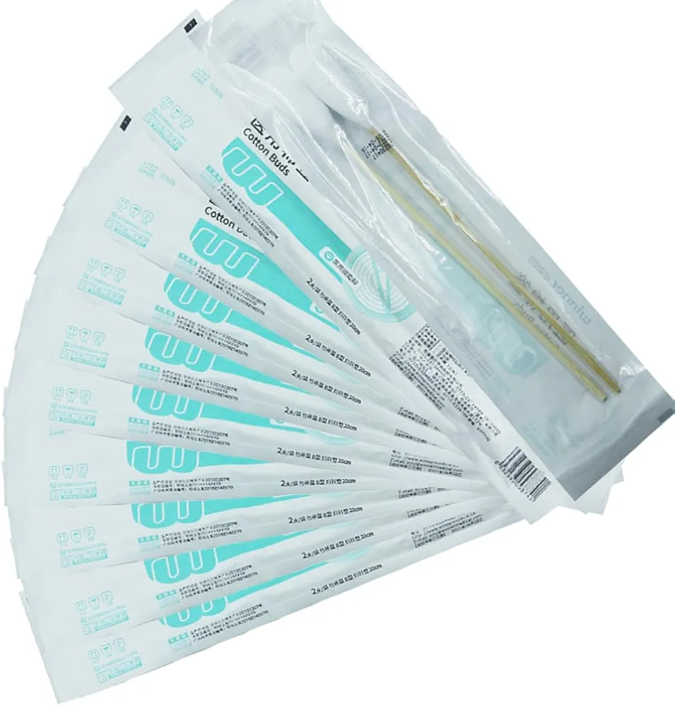 Jumbo Cotton Swabs 20cm, White Large Cotton Tips for Gynecology - 20 Sticks/10Bag (2 Sticks/Bag) - Individually Wrapped