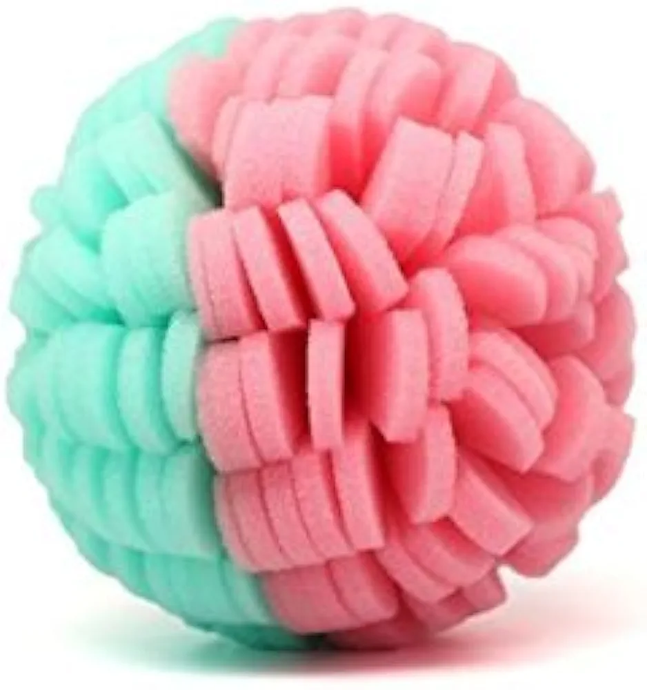 Body Buff - Foam Scrubber Loofah for Exfoliation & Cleansing - Removes Oil, Dirt, Impurities & Dead Skin - Sensitive, Dry, Oily, or Combination Skin - Customize Gentle to Clinical - Green/Pink